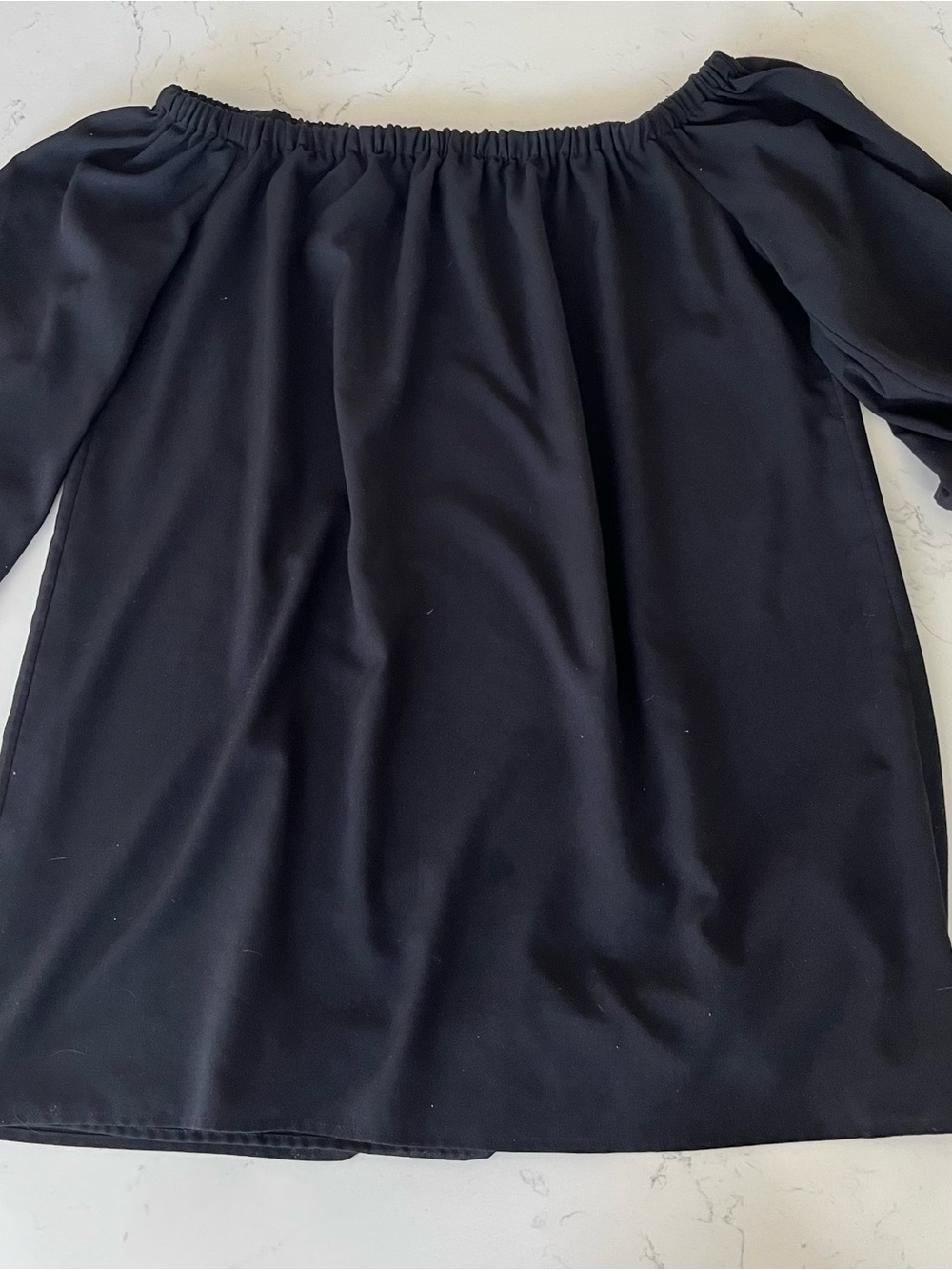 French Connection Black Off-Shoulder Tunic Top
